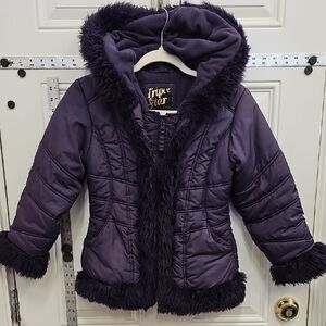 Purple, Kids, Jacket, Winter, Girls,  Cozy, School, Relax, Party, Travel, Fall